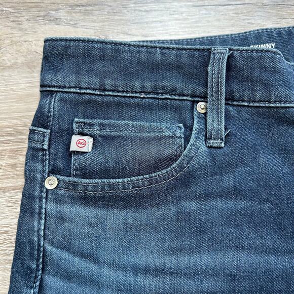 AG Farrah Skinny Jeans 28R Dark Wash Contour 360 High Rise Stretch Denim - Picture 4 of 11